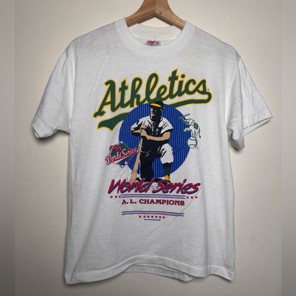 Vintage MLB Oakland A's Athletics 1988 World Series Championship T-Shirt